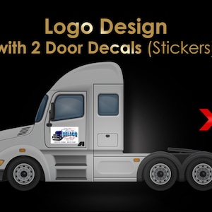 Customizable State Trucking Logo Pennsylvania Truck Logo Transportation Brand Logo Door Decal Stickers and Business Cards Truck Gift image 6