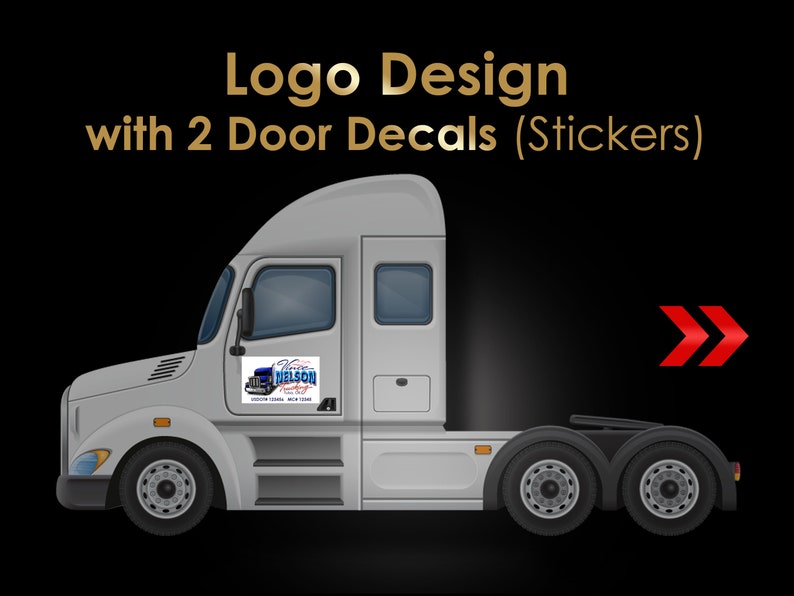 Customizable State Trucking Logo Pennsylvania Truck Logo Transportation Brand Logo Door Decal Stickers and Business Cards Truck Gift image 6