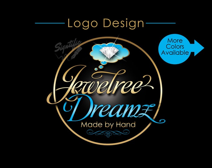 Custom Logo Design, Jewelry Logo, Diamond Logo, Logo, Round Logo Design, Circular Logo, Diamond Bling Logo, Image Logo, Business Logo Design