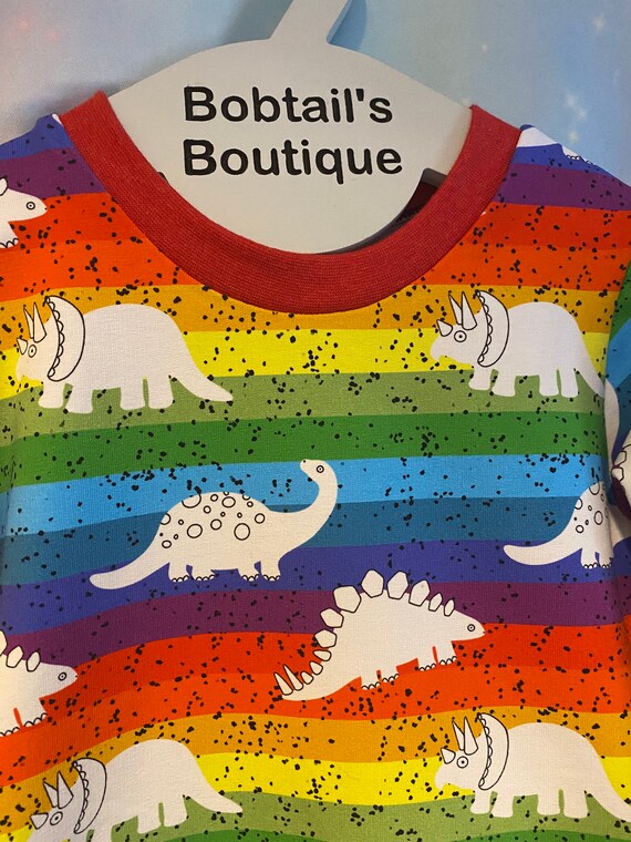 Rainbow Dinosaur Jumper Colourful Kids Pullover Colourful - Etsy
