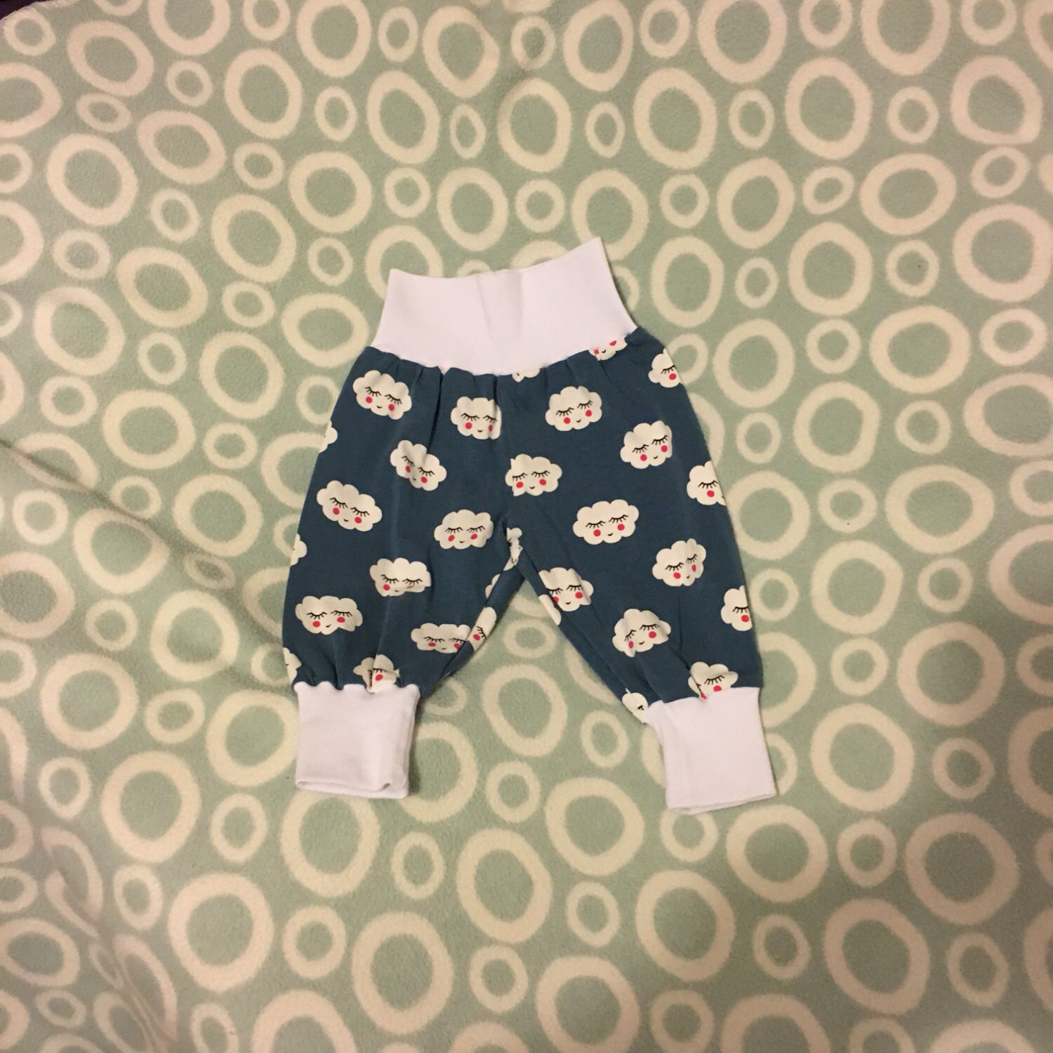 Baby Child Harem Pants Clouds on Blue Harem Trousers Size Etsy