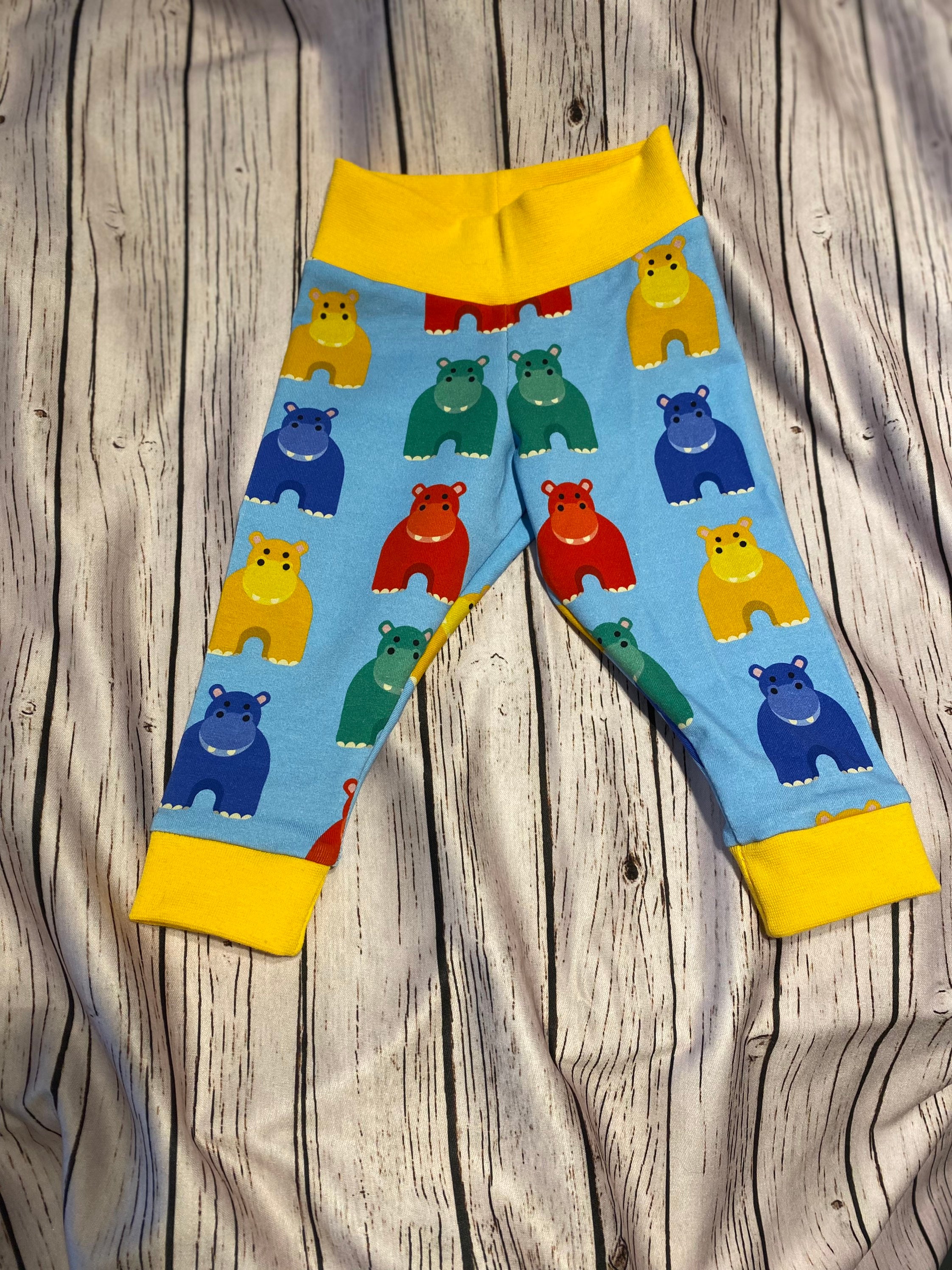 Cute Hippo Pattern Print Women Leggings
