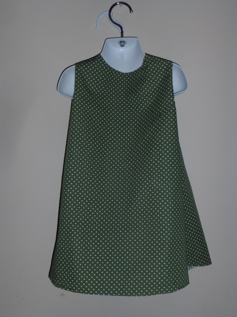 Reversible Pleated Dress Toddler Girls Dress 2 in 1 dress Green Floral Dress Party dress Size 3 Years Floral Girls Dress
