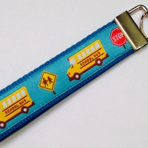 School Bus Driver Jacquard Wristlet KeyFob/Lanyard, Jacquard Luggage/Backpack Tag, Teacher Badge/Whistle Holder, Gift, Sports/Sewing Lanyard