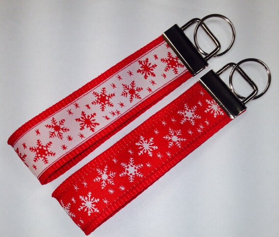 Amazon.com : Love Jean Snowflake Print Lanyard Key Chain Id