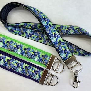 Van Gogh Inspired Irises Ribbon Key Fob/Lanyard/Luggage Tag/Backpack Tag; Renaissance Art Masters Fop/Lanyard; Teacher Gift/
