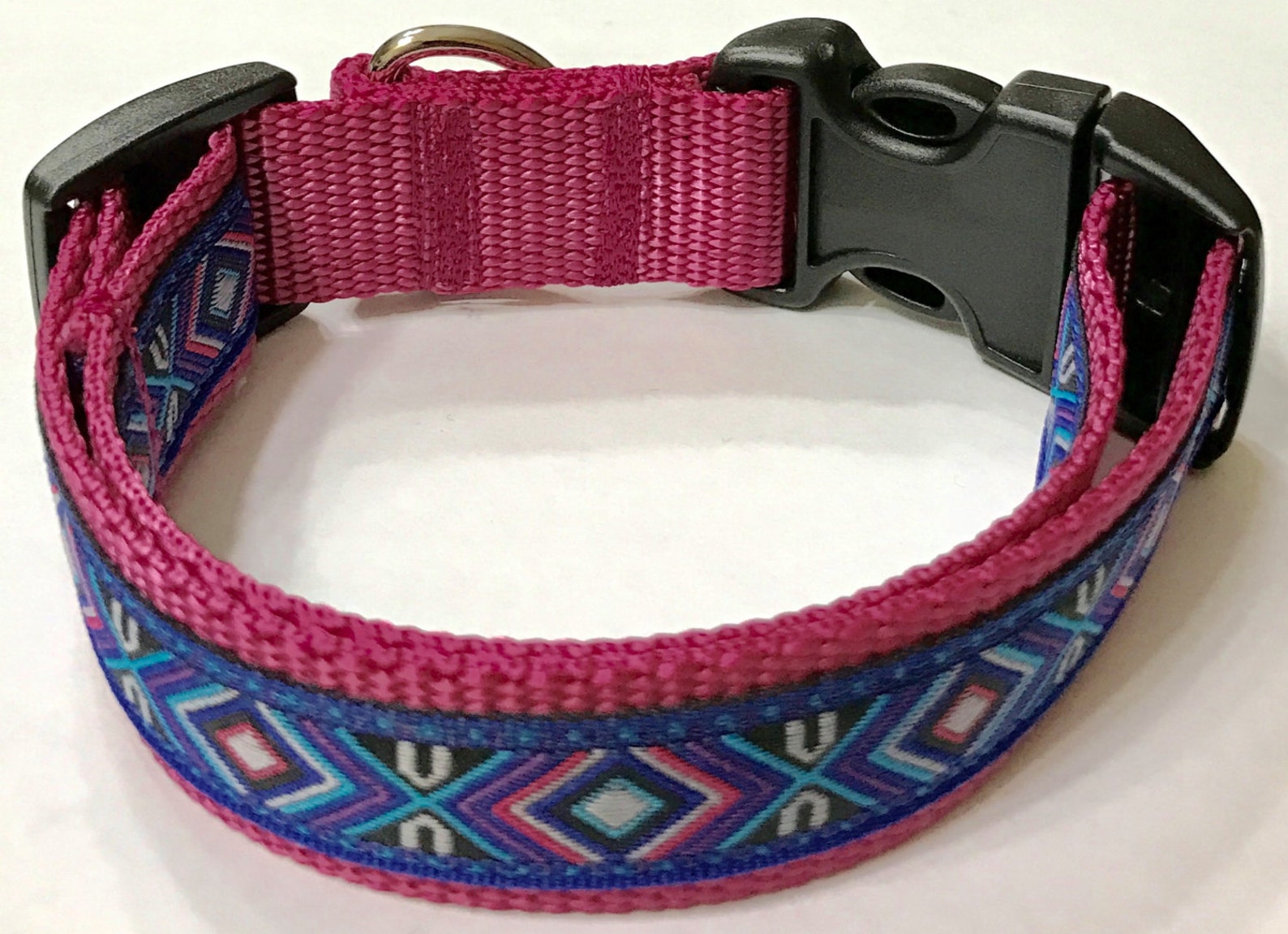 Dog Collar Aztec/southwest 9 Tapestry Pink/turquoise/purple Etsy