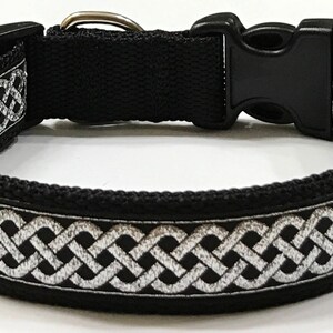 Dog Collar: Sparkle Glitzy Celtic Silver Adjustable Collar Pet Collars, Pet Supplies, Dog Gift, Veterinary Gift