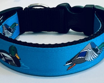 Ducks, Hunting,Father's Day Adjustable Dog Collar,Rustic/Camping Collar,Pet Supplies/Accessories, Boy/Girl Dog Collar, Pet/Vet Gift
