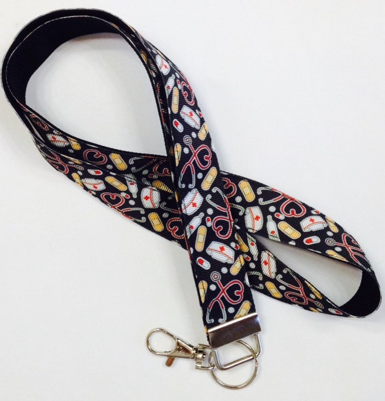 Nurses Keys Lanyard Nurses Gift Item Wristlet Key FobLuggage TagBackpack Tag;TeacherNurseHospitalMedical Conference Name Badge Holder