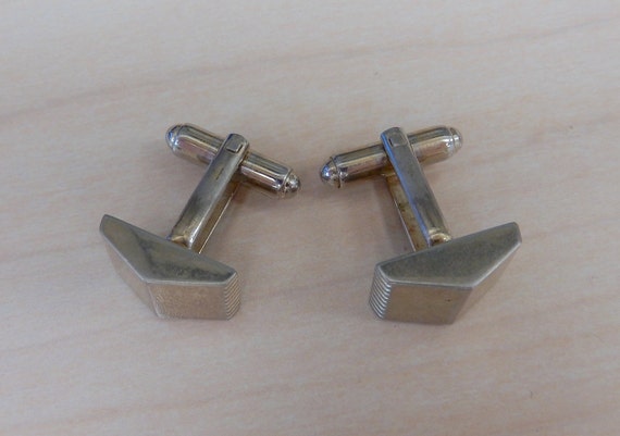 Pyramid Cufflinks - Vintage Triangular Cuff Links… - image 2