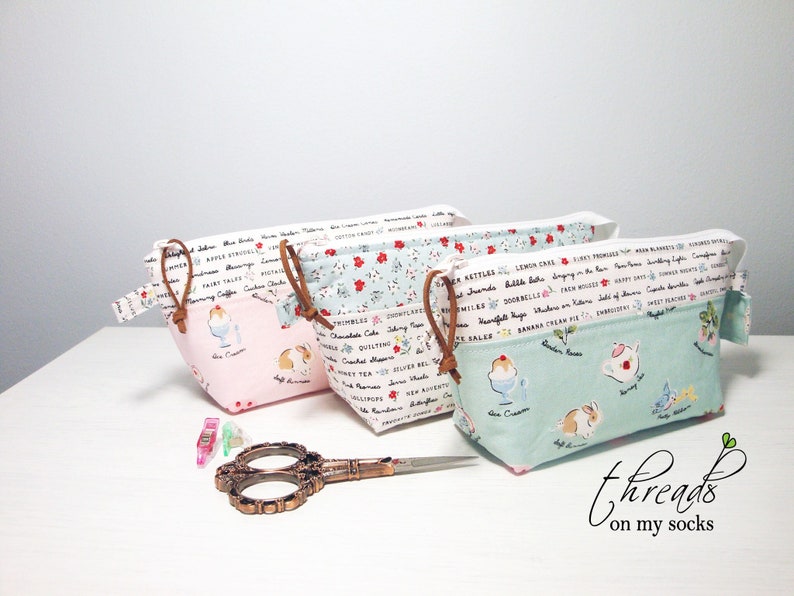 Handmade Open Wide Pouch, Notions Pouch, My Favorite Things, All Purpose Pouch image 5