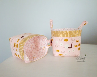 Handmade Mini Fabric Basket, Mini Basket, Gift Basket, Baby Shower Gift, Fun Basket