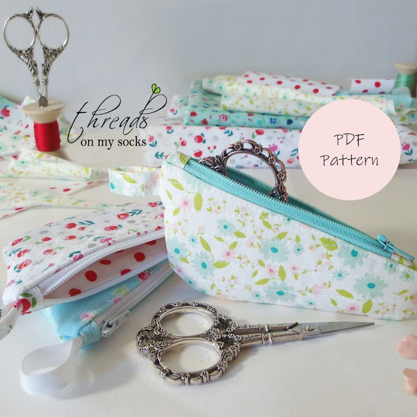 PDF Small Scissor Pouch, Embroidery Scissor Case, Small 5" Scissor Pouch, Instant Download Sewing Pattern