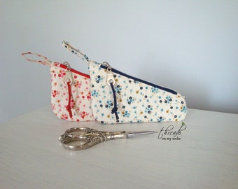 Handmade Scissor Pouch, Tilda scissor pouch, Tilda Tilley Red and Blue