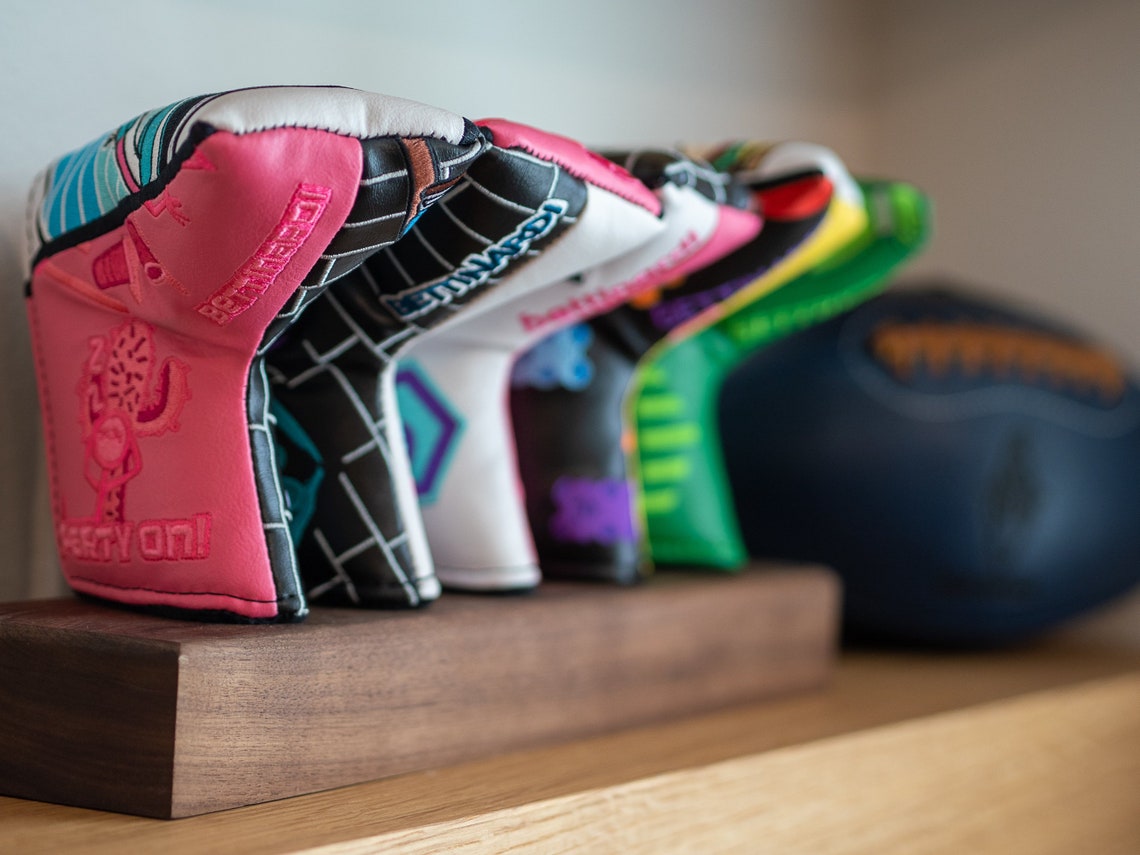 Golf Headcover Display Desktop Walnut Etsy