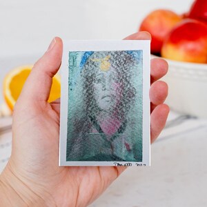 Fuerza, retrato femenino, Aceo Original, Artist Trading Card, Mixed Media ACEO, por Dianne Bowell On Etsy, linda obra de arte, ATC, asequible,