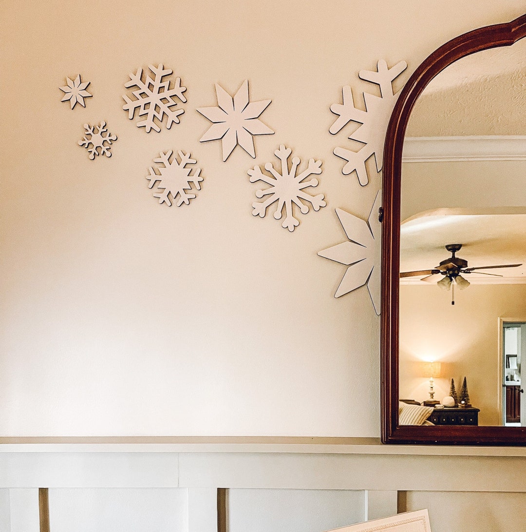Snowflake Wall Decor Christmas Wall Decor Etsy