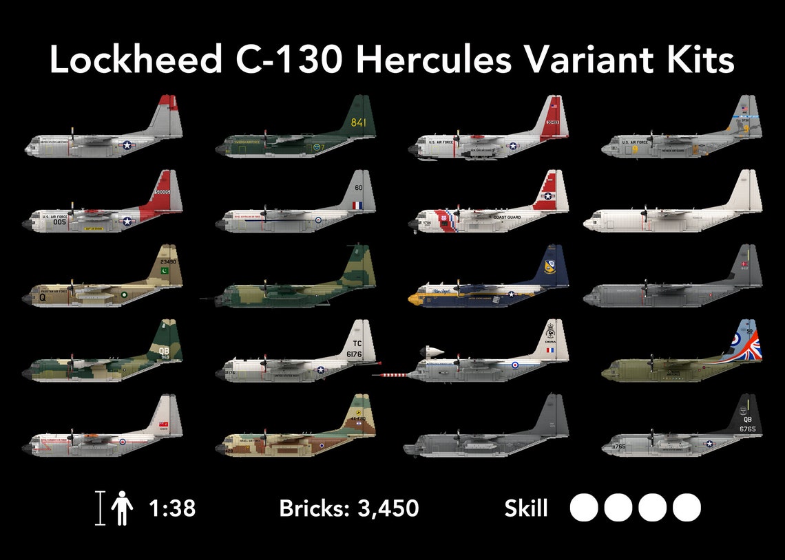 LDD Digital Models Lockheed C 130 Hercules Variants Kits Etsy