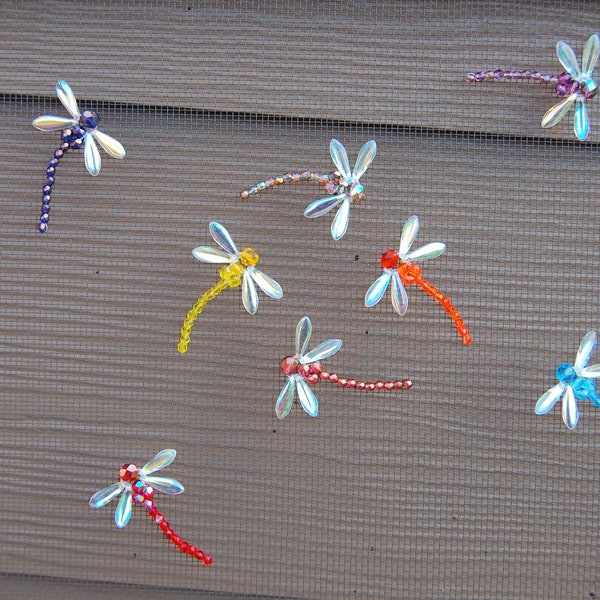 Screen Door Saver- Beaded Dragonfly- Multiple colors to choose from