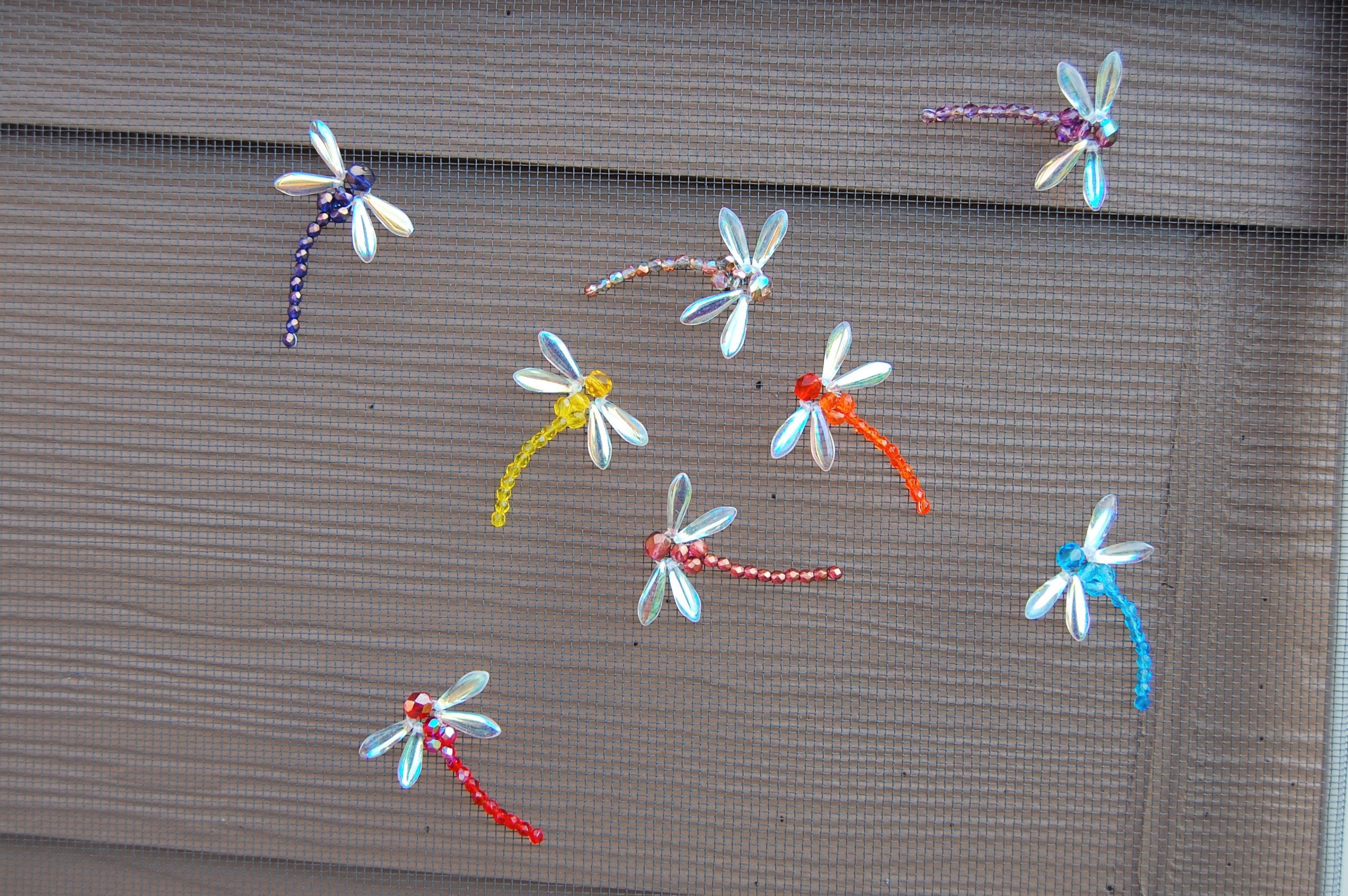 Screen Door Saver- Beaded Dragonfly- Multiple colors to choose from