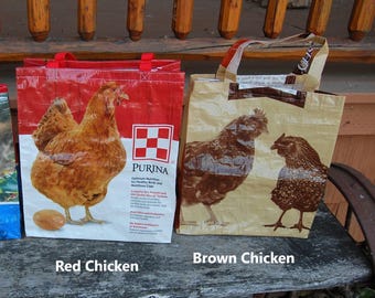 Upcycled Chicken Feed Bags- Many styles available