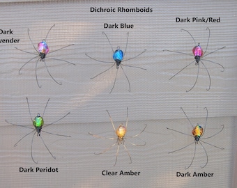 Screen Door Saver- Beaded Spider- Dichroic