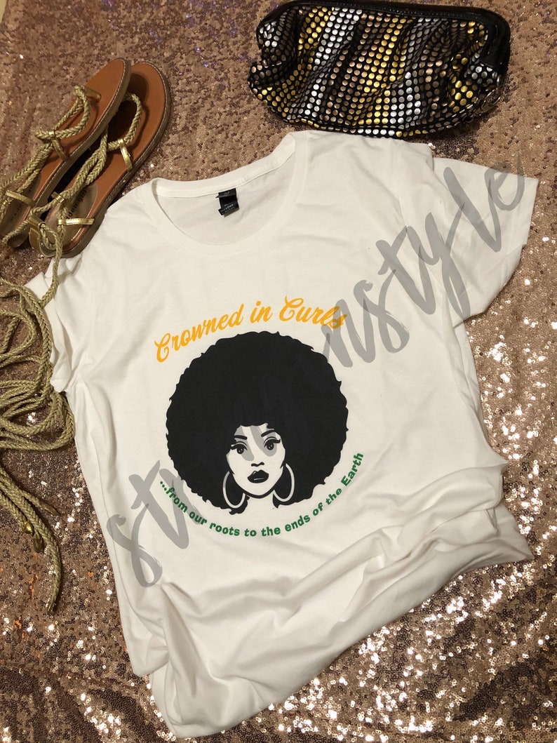 Curly Hair Natural Hair Women S Tshirt Black History Etsy
