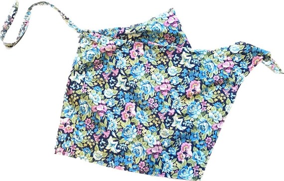 Vintage Handmade Floral Cotton Wrap Skirt - image 4