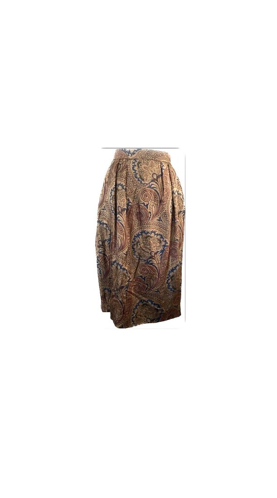 Vintage 1980s Silky Designer Skirt with Pockets