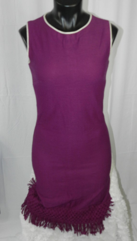 purple fringe dress