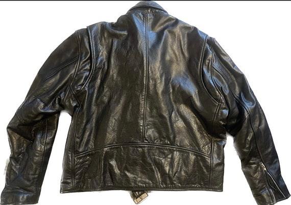 Vintage Lucky Leather Biker Jacket XXL / Size 56 - image 4