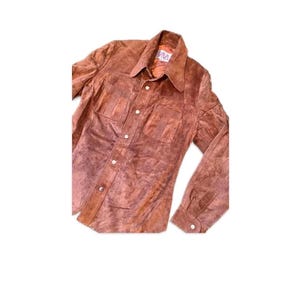 Vintage 1960s/70s Suede Leather Shirt / Jacket