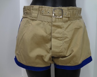 Vintage 1940's US Army Wilson Sports Equipment Gym Shorts Padded Athletic Basketball Shorts Button Fly Military 32 Waist