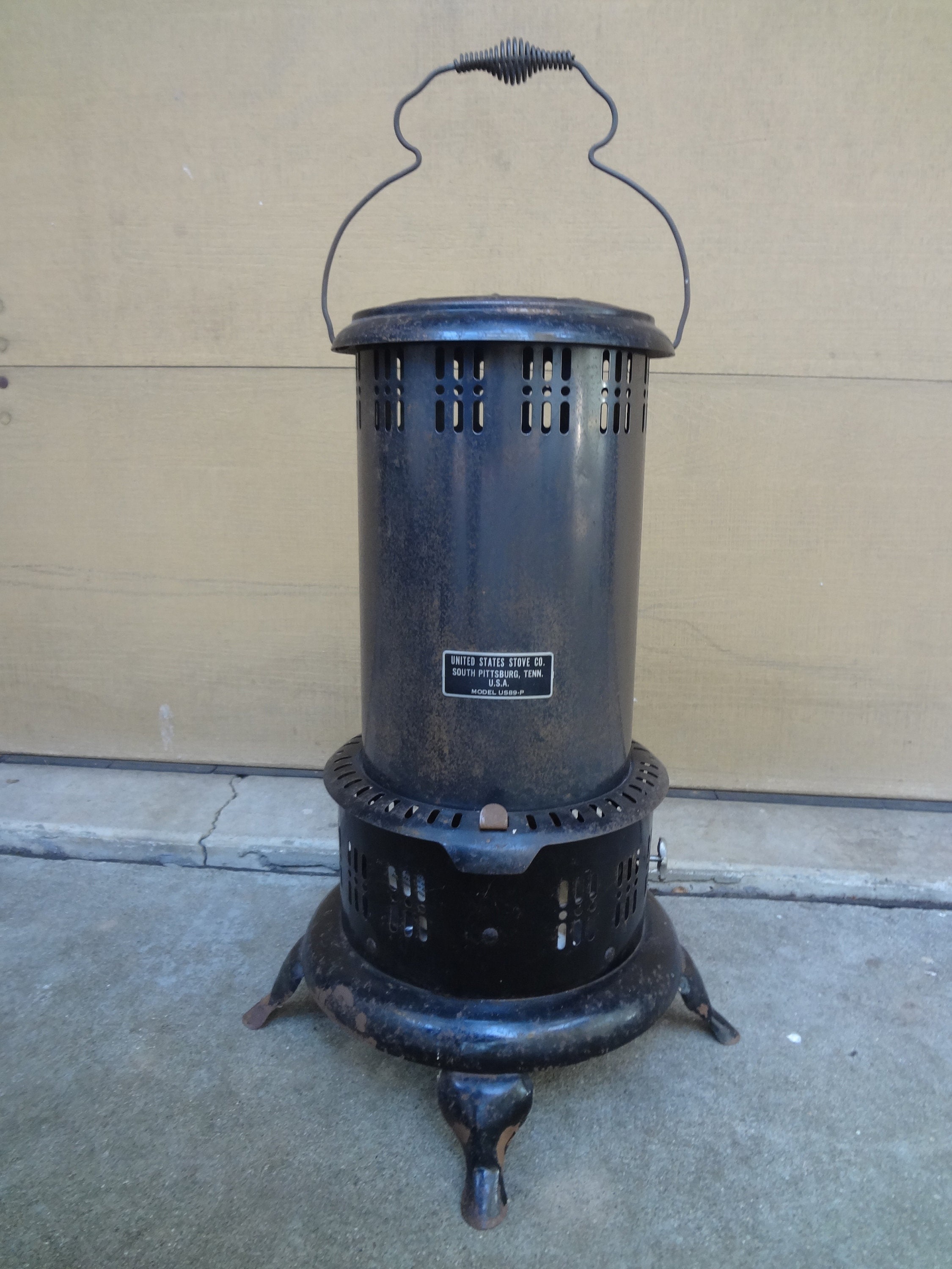 Vintage United States Stove Co. Kerosene Room Heater Parlor Etsy België
