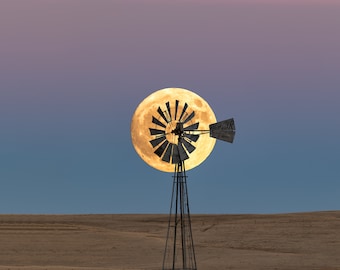 Photo Art - Full Moon Photography - Rustic