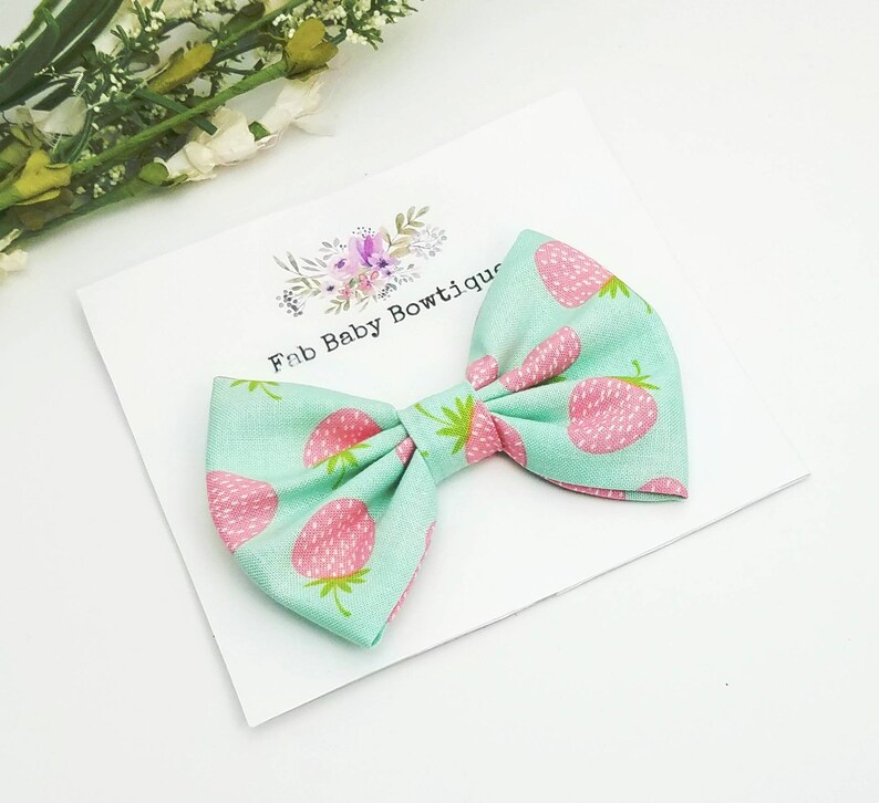 Easter pigtail bows Set of 2 pastel bright eggs bows hair clip small 2.5 inch