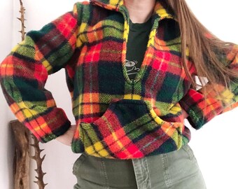 Fuzzy plaid shirt Clearance