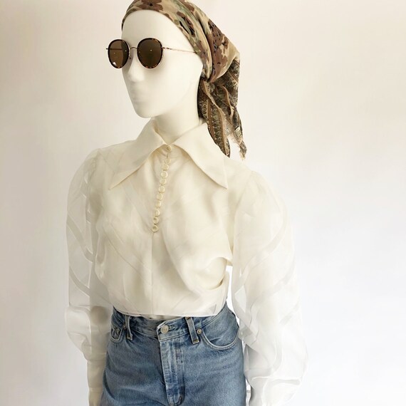 Vintage 1970's Organza Blouse