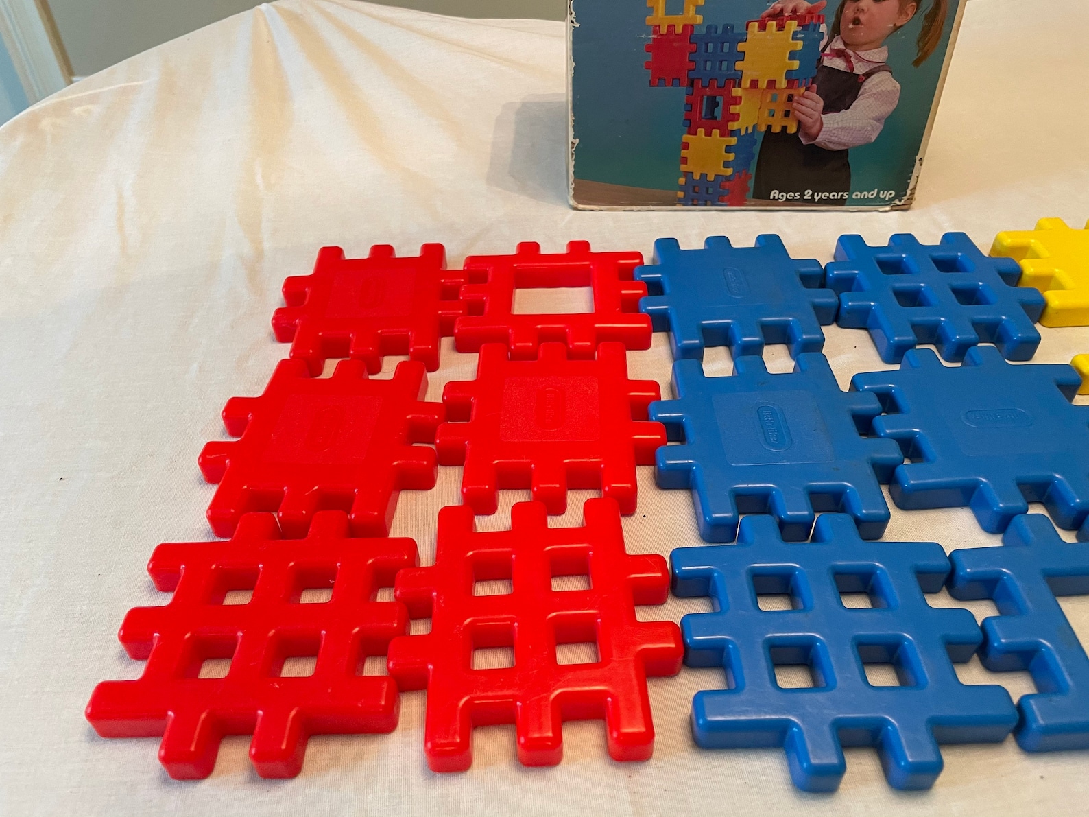 VINTAGE Little Tikes Wee Waffle Blocks 18 Piece Basic Set Etsy