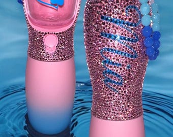 Borraccia per cani con strass / Ciotola portatile da viaggio per animali domestici, Contenitore per dolcetti