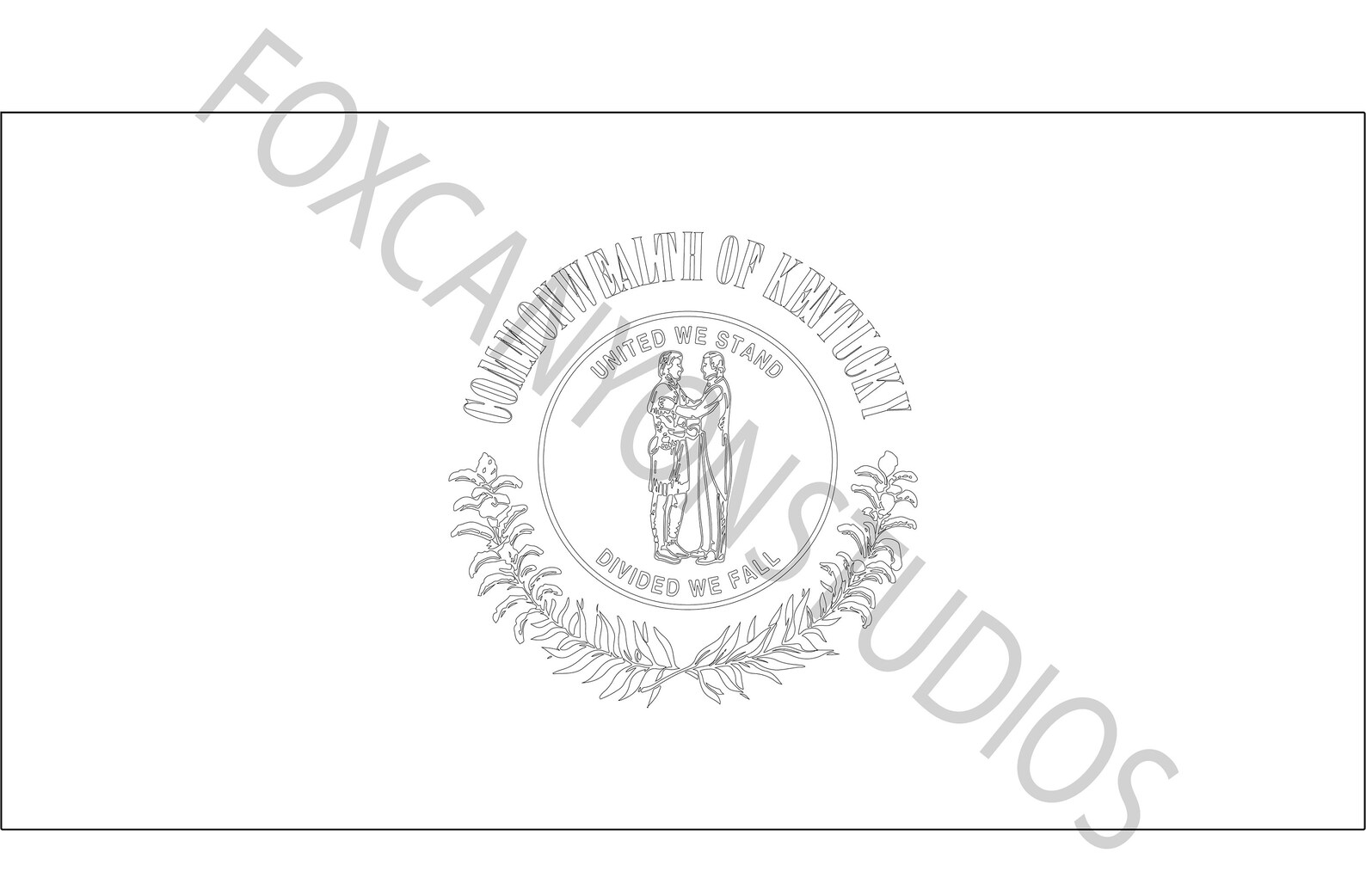 Kentucky State Flag Coloring Page Digital Print-out - Etsy Canada