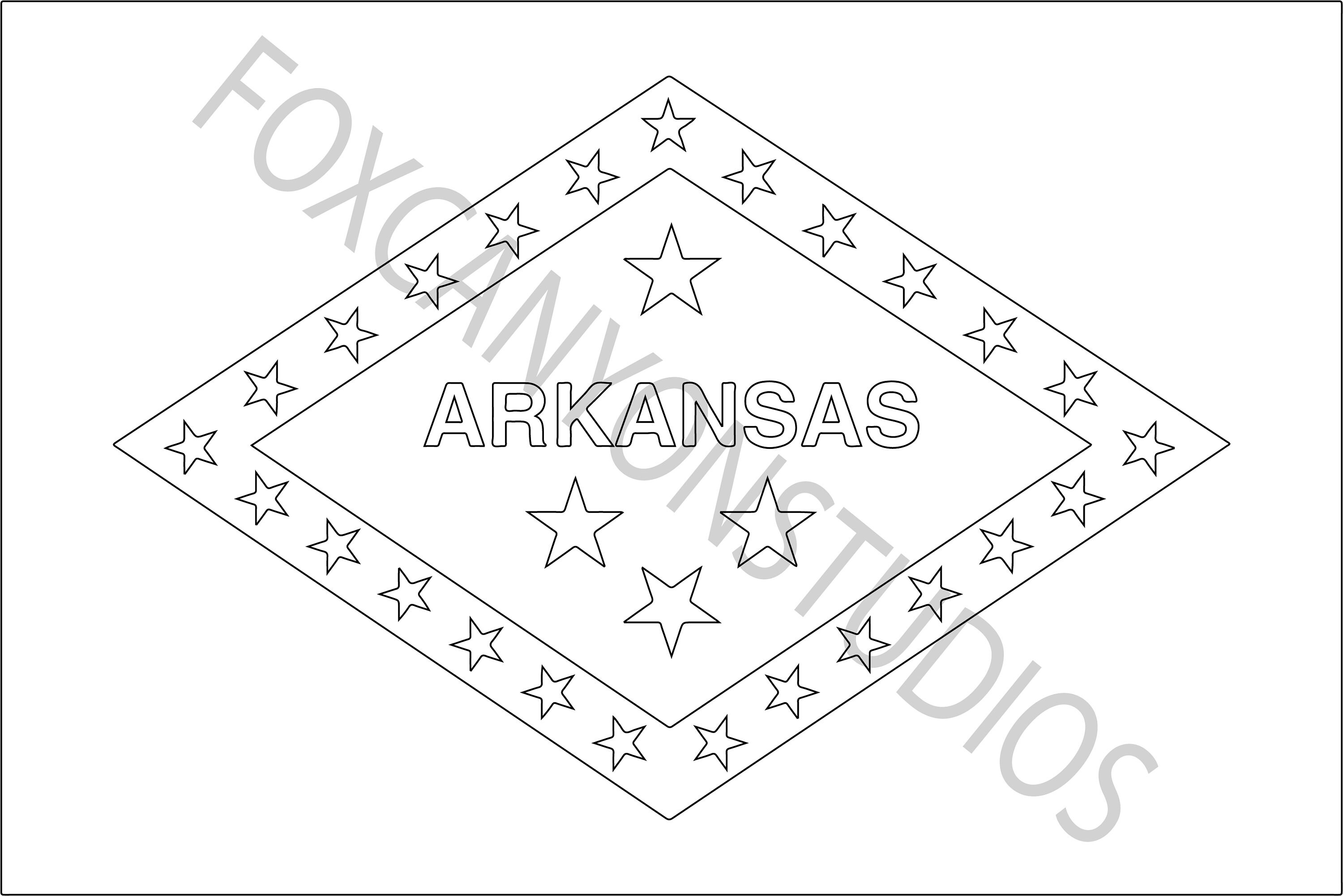 Arkansas State Flag Coloring Page Digital Print-Out | Etsy
