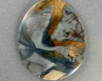 Morrisonite Jasper Cabochon  52.5 x 44 mm Egg Shaped Designer