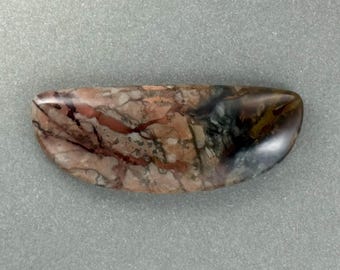 Morrisonite Jasper Cabochon  52.5 x 21 mm Half Moon D Shape Designer