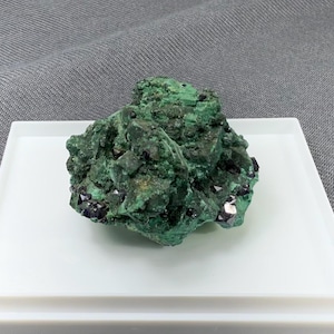 Malachite Pseudomorph After Azurite, Azurite - Tsumeb Mine, Namibia - 44 x 44 x 29mm - Mineral Specimen Crystal Psm