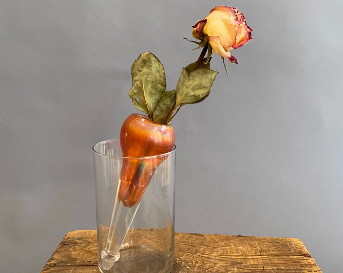 Antique Car Vase Bud Vase Wall Vase Irridescent Carnival Etsy