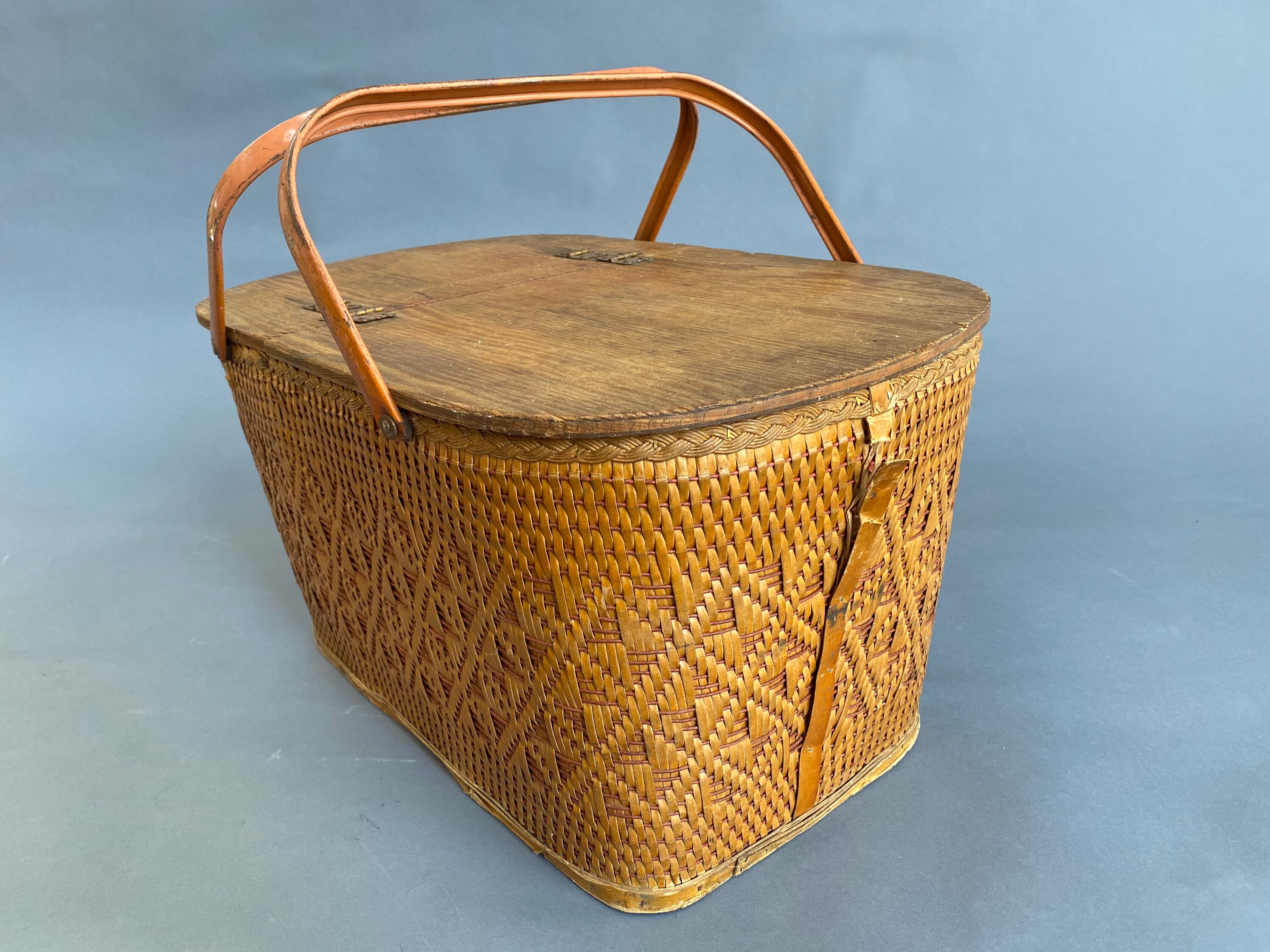 Redmon Picnic Basket, Vintage Picnic, Vintage Summer, Woven, Large