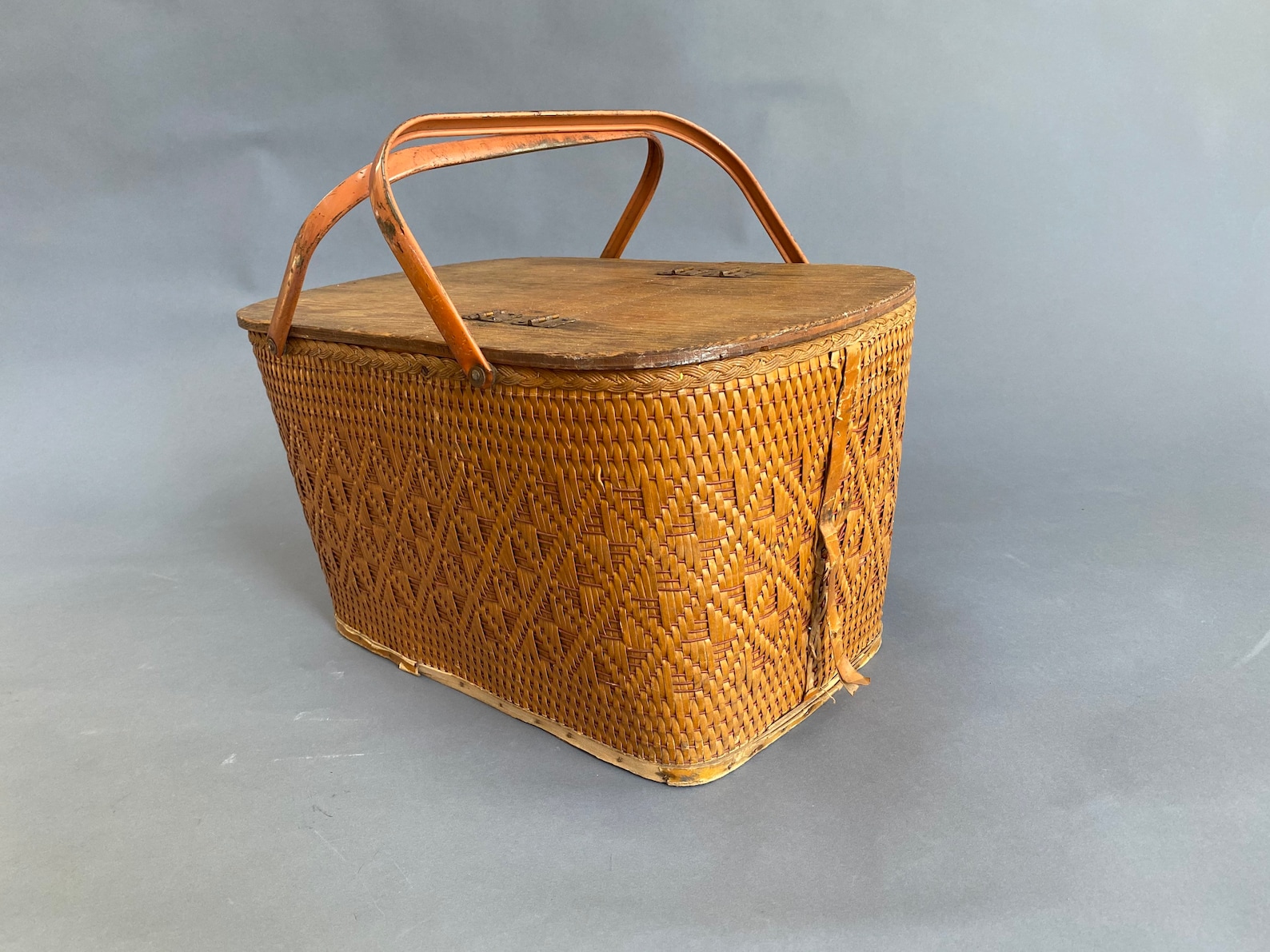 Redmon Picnic Basket, Vintage Picnic, Vintage Summer, Woven, Large