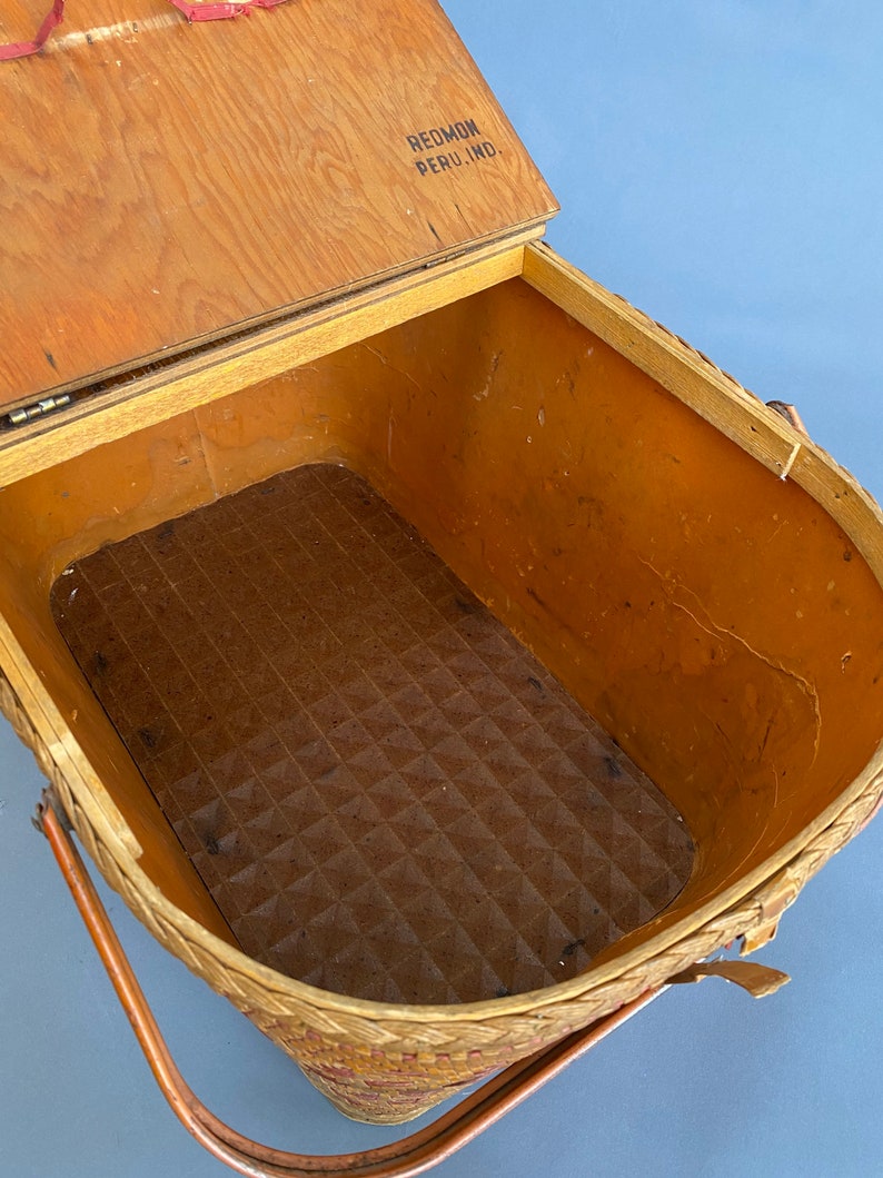 Redmon Picnic Basket, Vintage Picnic, Vintage Summer, Woven, Large